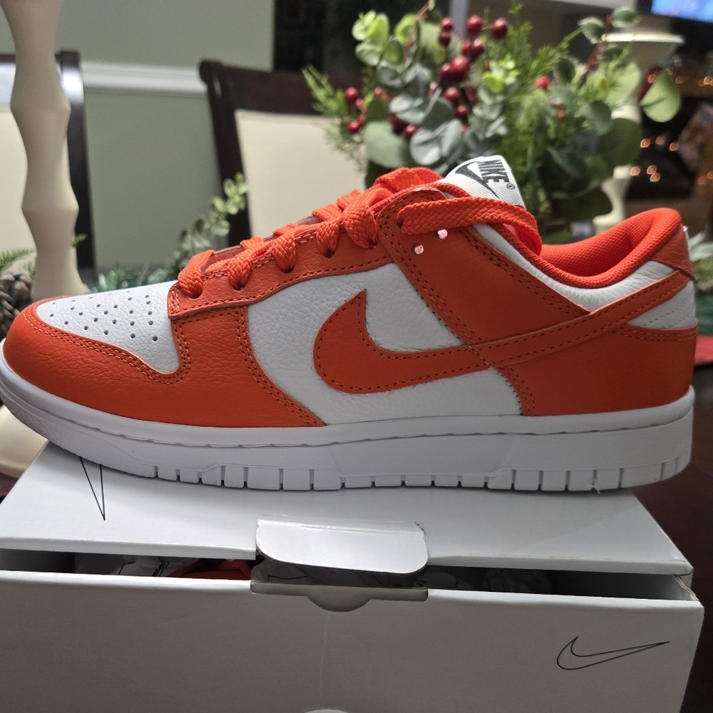 Nike Men's Orange and White Sneakers